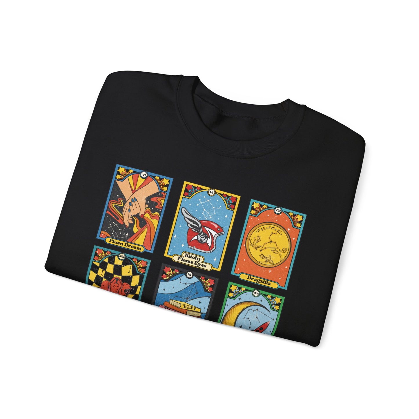 Zodiac Academy Character Nickname Sweatshirt - Retro Tarot Card