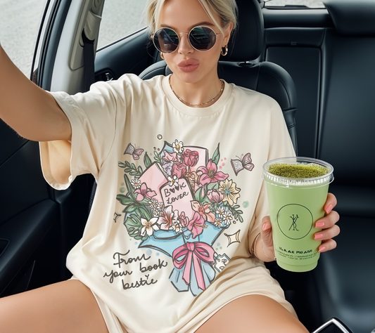 Book Bouquet Tee For Book Besties