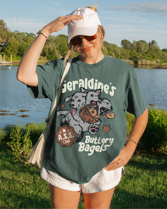 Geraldine's Buttery Bagels Tee - Cerberus edn.