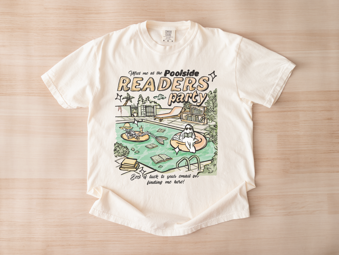 Poolside Readers Party Tee for Summerween