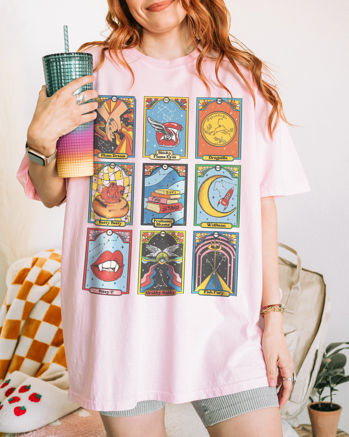 Zodiac Academy Character Nickname Shirt - Retro Tarot Card Art