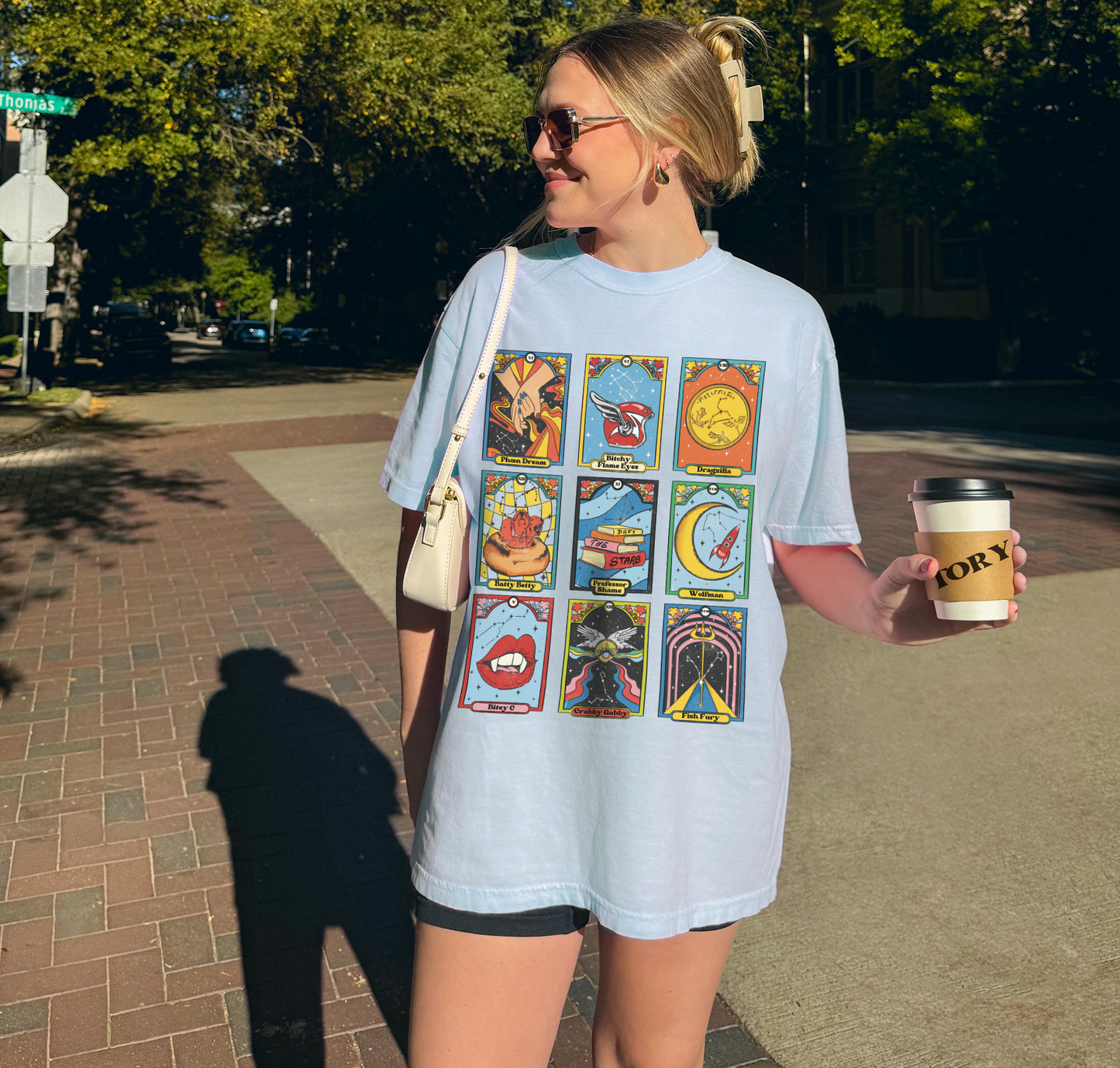 Zodiac Academy Character Nickname Shirt - Retro Tarot Card Art