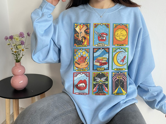 Zodiac Academy Character Nickname Sweatshirt - Retro Tarot Card