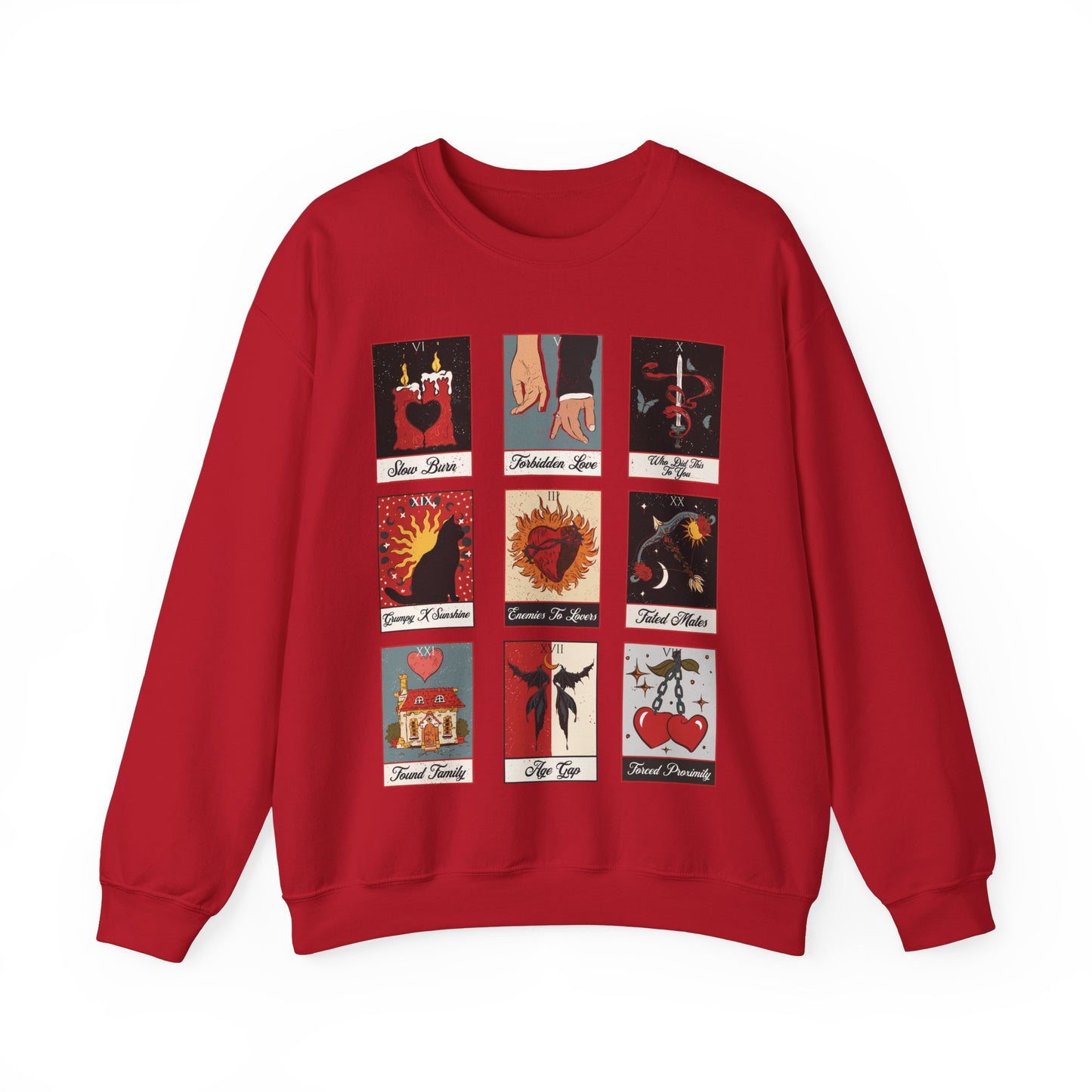 Romance Tropes Tarot Card Sweatshirt