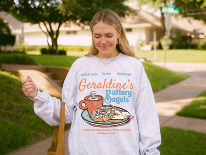Geraldine's Buttery Bagels Sweatshirt - Retro