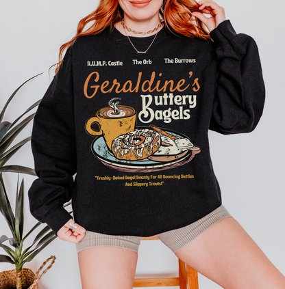 Geraldine's Buttery Bagels Sweatshirt - Retro