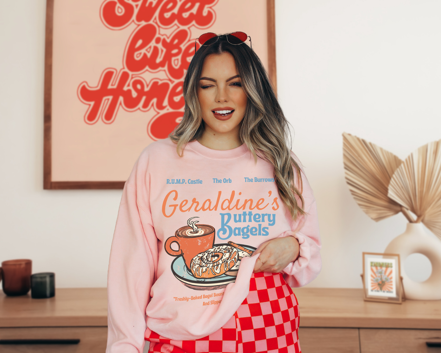 Geraldine's Buttery Bagels Sweatshirt - Retro