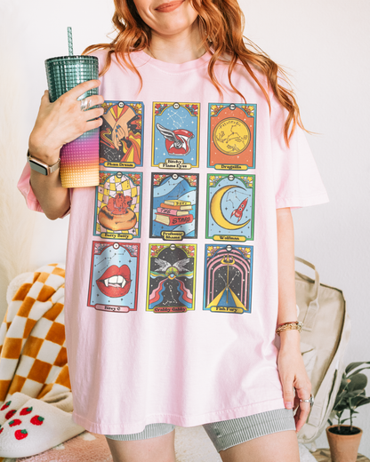 Zodiac Academy Character Nickname Shirt - Retro Tarot Card Art