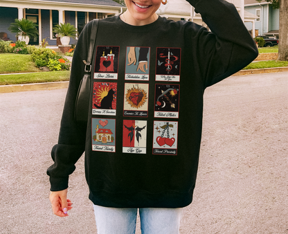 Romance Tropes Tarot Card Sweatshirt