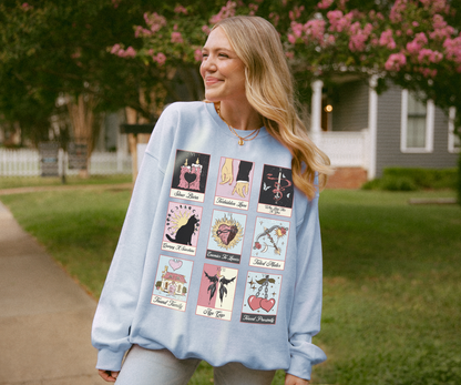 Romance Tropes Tarot Card Sweatshirt