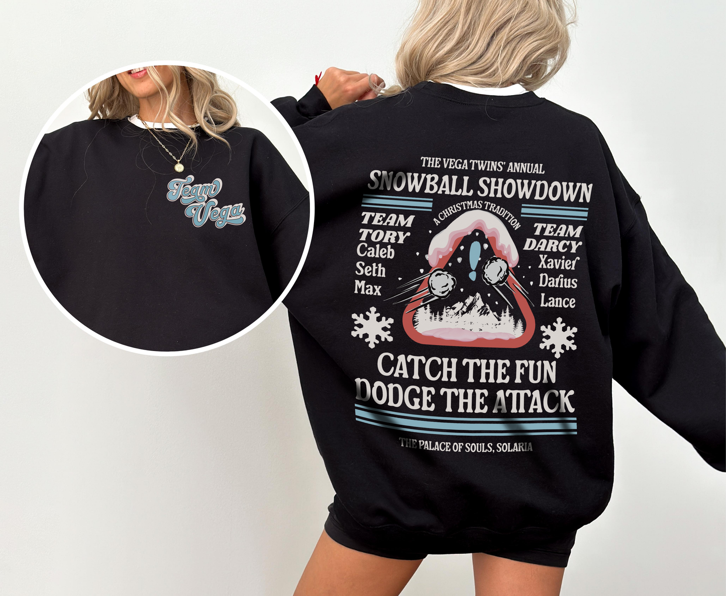 The Vega Twins Snowball Fight Sweatshirt