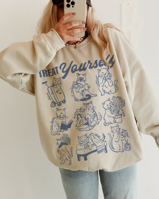 Treat Yourself Cat Sweatshirt